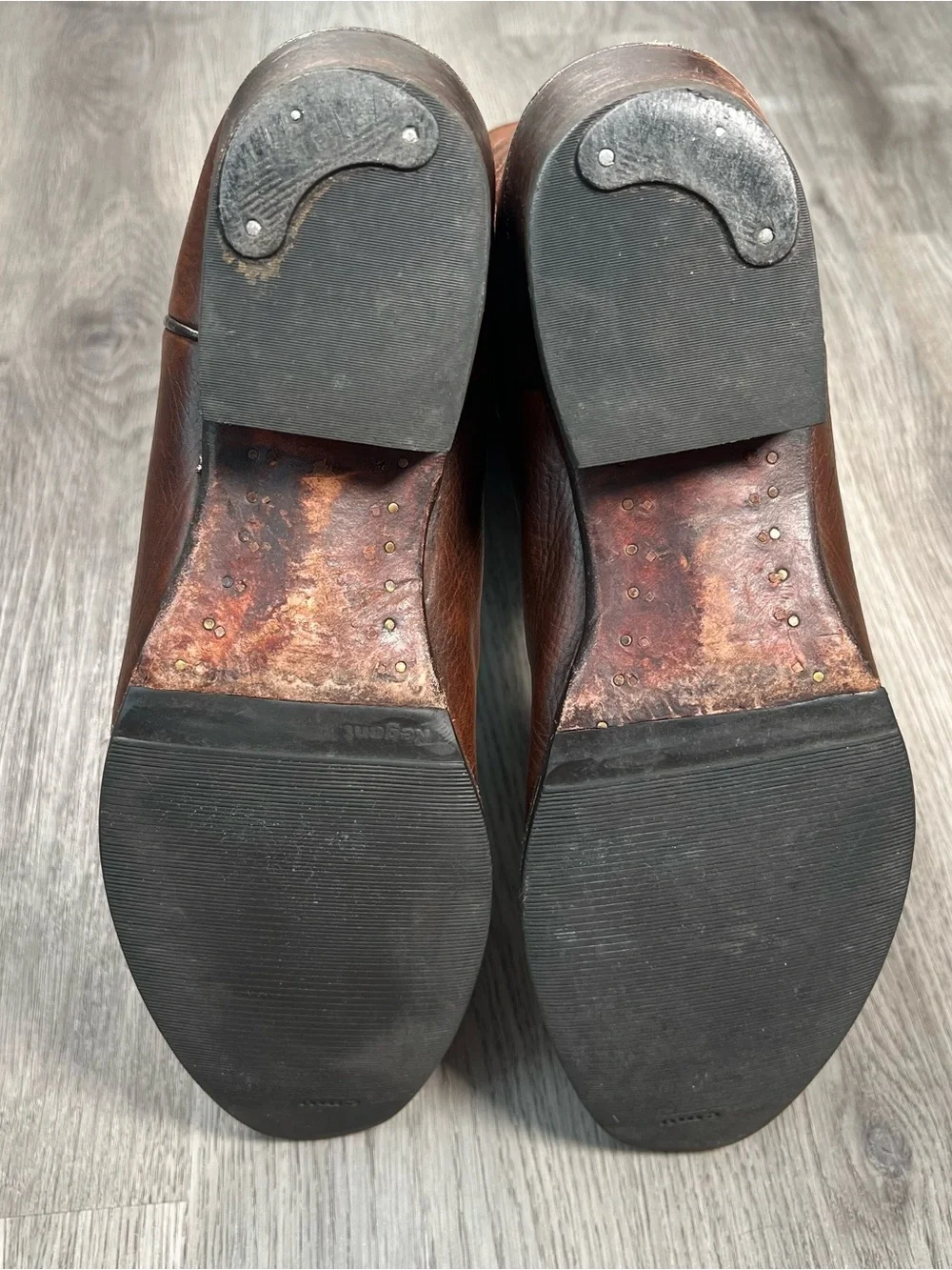 Los Altos Brown Grisly Leather Western Cowboy Boots Mens 13 D Round Toe 652707